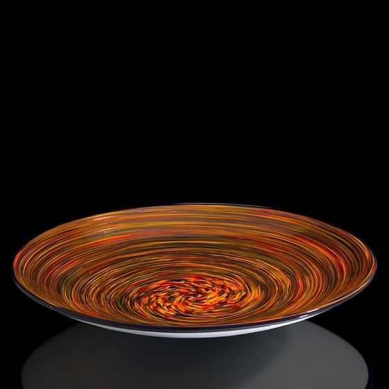 Блюдо интерьерное &quot;Milan Glass&quot;, оранжевая, 48 × 48 см