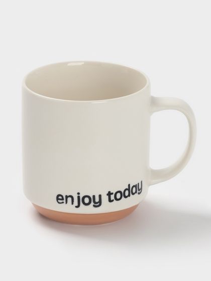 Кружка Доляна &quot;Enjoy today&quot; 12х9х10 см, цвет белый