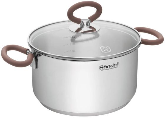 Кастрюля Rondell RDS-1600 5,1л стек.кр серебристый