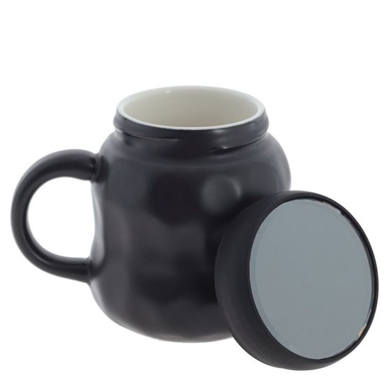 Кружка с крышкой, 450 мл, L13 W9,5 H11 см