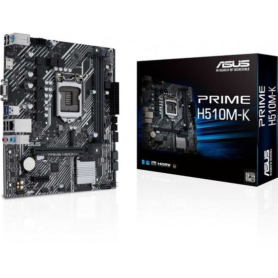 Материнская плата Asus PRIME H510M-K, LGA1200, H510, 2xDDR4, VGA, HDMI, mATX