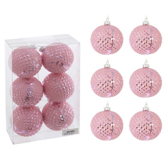 Набор из 6шт Украшение новогоднее &quot;Шар&quot;, D6 см, L18 W11,5 H6 см