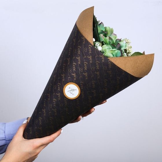 !09 Наклейки (набор 4 листа) для цветов и подарков "Любовь" 9 × 16 см.