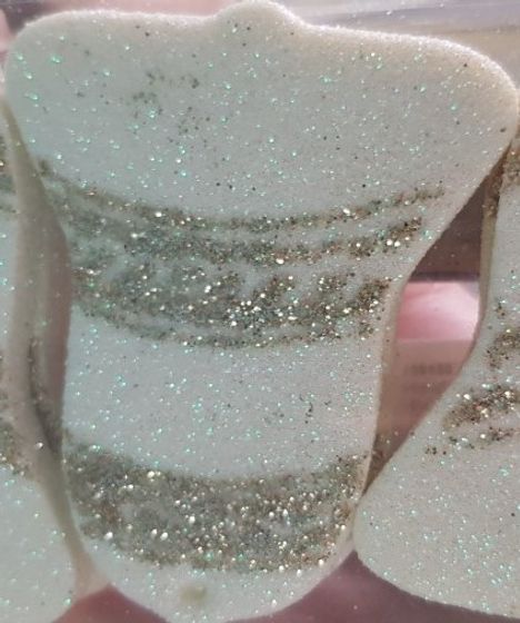 !09 Елочное украшение (набор 24 штуки) &quot;Колокольчики&quot; цвет бежевый с золотом