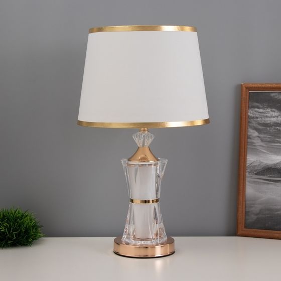 Лампа настольная «Лусия» 1×40 Вт Е27 1×3 Вт LED золото 25×25×45 см