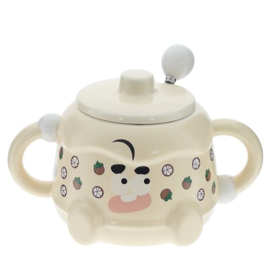 Кружка с крышкой и ложкой, 380 мл, L16 W11 H10 см, 4в.