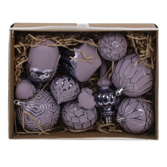 Набор из 12шт Украшение новогоднее "Шар", L22 W7 H17 см