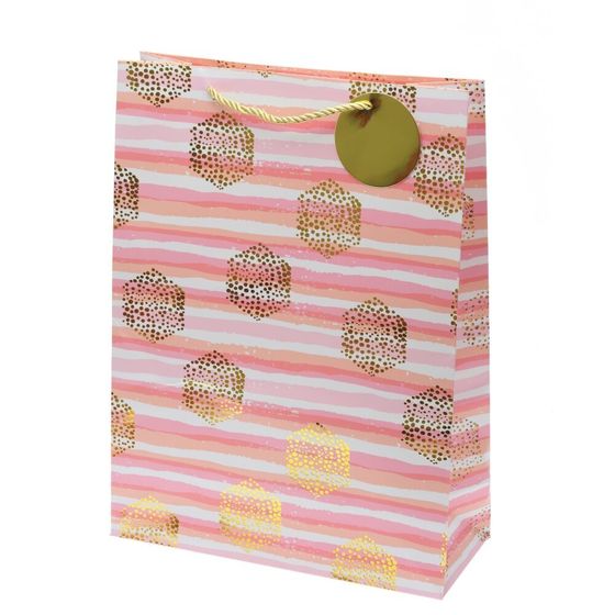 Пакет подарочный (бумага 210г/м2, блок 12шт), L30 W12 H40 см, 4в.