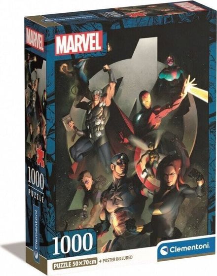 Clementoni Puzzle 1000 elementów Compact Marvel The Avengers