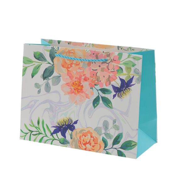 Пакет подарочный (бумага 210г/м2, блок микс 12шт), L24 W10 H18 см, 4в.