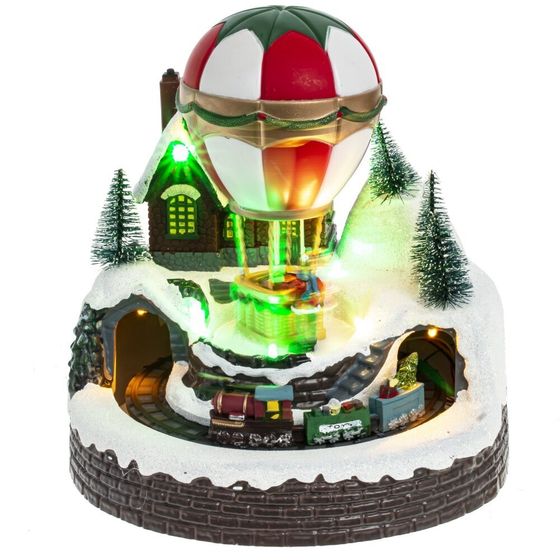 Фигурка декоративная &quot;Рождество&quot; (4 мелодии, подсвет, движ, 3xAA н/п, +USB), L19,5 W18 H21 см