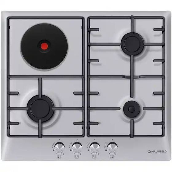 Комбинированная варочная панель Maunfeld EEHS.64.3CS/KG серебристый