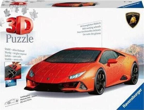 Ravensburger Puzzle 3D Lamborghini Huracan Evo arancio