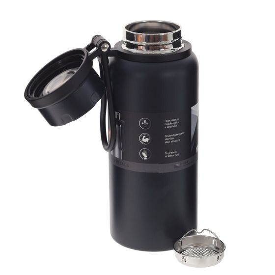Термос с ситечком, 950 мл, L9 W9 H24 см, дизайн микс