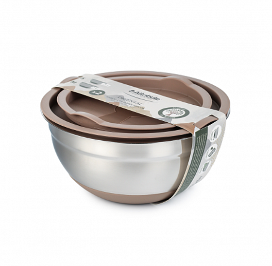 Набор мисок с крышками ORIENTAL 2шт 1.5л2.4л