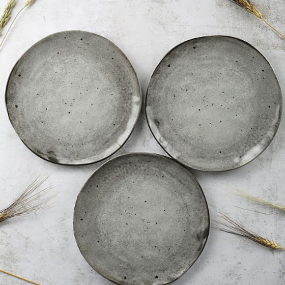 Тарелка обеденная STONE серый 26см