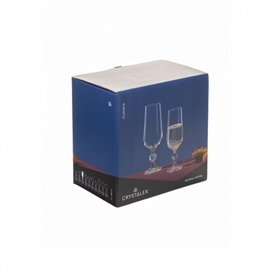 Набор фужеров для шампанского CLAUDIA 6шт 180мл