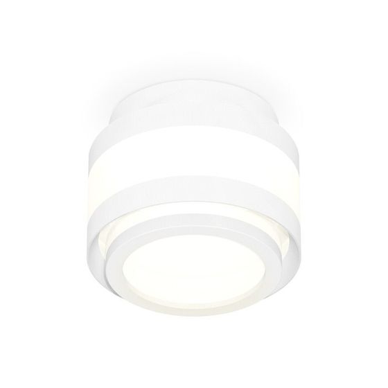 Светильник накладной с акрилом Ambrella light, XS8418002, GX53 LED 12 Вт, цвет белый песок, белый матовый