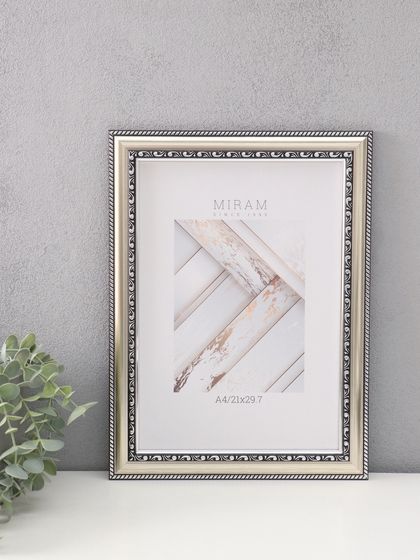 Фоторамка пластик &quot;МИРАМ&quot; 21х29,7 см (A4), серебро