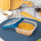 Контейнер для СВЧ GRAND CHEF ECO LINE прозрачный/синий 0.75л квадратный