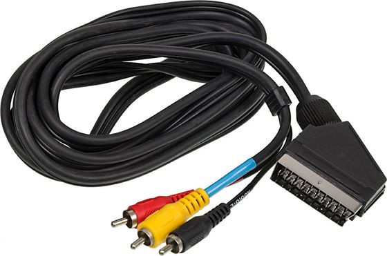 Кабель Buro SCART (m)-3хRCA (m) соединительны 2м черный (BSC005-2)