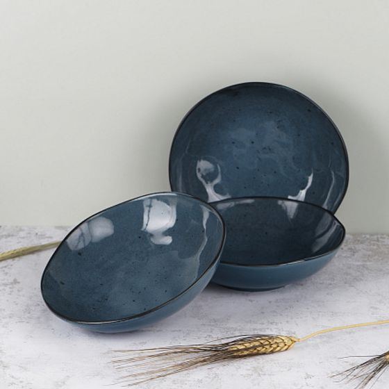 Тарелка суповая STONE синий 20см