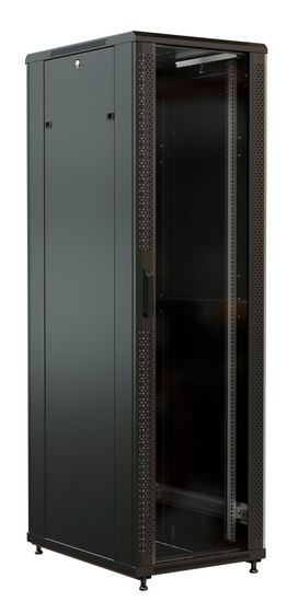 Шкаф серверный WRline (WR-TT-3261-AS-RAL9004) напольный 32U 600x1000мм пер.дв.стекл задн.дв.стал.лист 2 бок.пан. 800кг черный 910мм 101кг 1610мм IP20