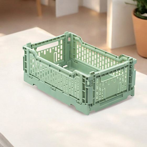 Корзина для хранения складная CASSA S зелёная 4л