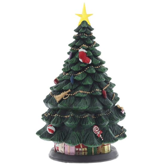 Фигур декор в стекл шаре &quot;Елка и Снеговик&quot; (подсв,муз, вьюга, AAх3 н/п), D 10 см, L19,5 W19,5 H35 см