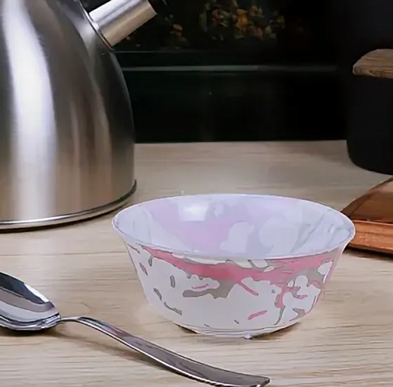 Салатник МАРБЛ ПИНК СИЛЬВЕР 12см