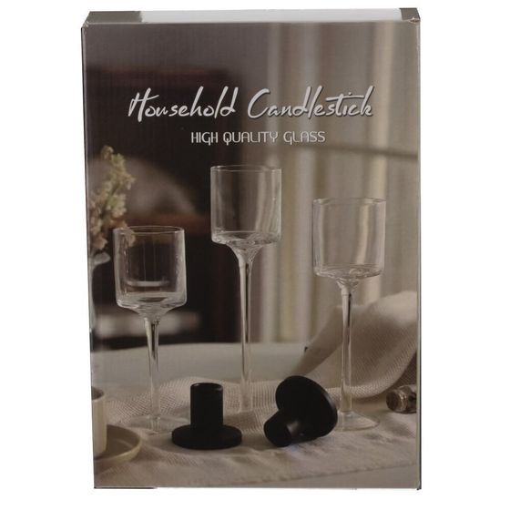 Набор из 3-х подсвечников, L23 W12 H32,5 см