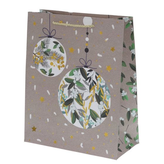 Пакет подарочный (бумага 210г/м2, блок 12шт), L18 W10 H23 см, 4в.