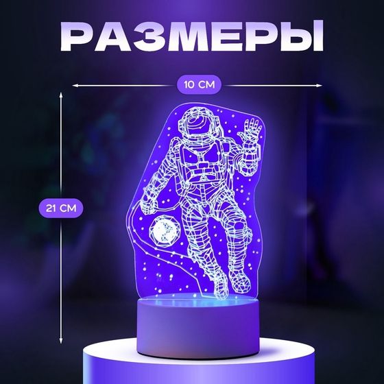 Светильник &quot;Космонавт&quot; LED RGB от сети 9,5х10х21 см RISALUX