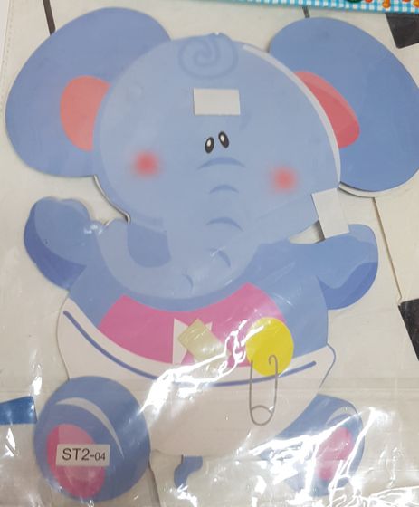 !Наклейка декоративная самоклеющаяся, 35,5 х 25 см., дизайн СЛОН