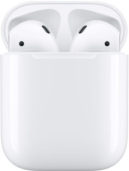 Гарнитура вкладыши Apple AirPods 2 A2032,A2031,A1602 белый беспроводные bluetooth в ушной раковине (MV7N2AM/A)