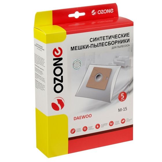 Синтетический пылесборник Ozone micron M-15, 5 шт (Daewoo)