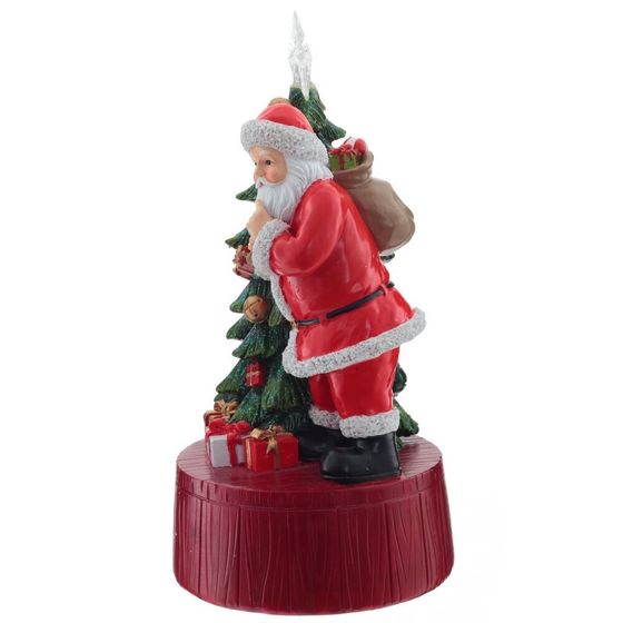 Фигурка декоративная с музыкой "Новый год" (3xLR44, прилаг.), L12 W11 H22,5 см, 1 штука, дизайн микс