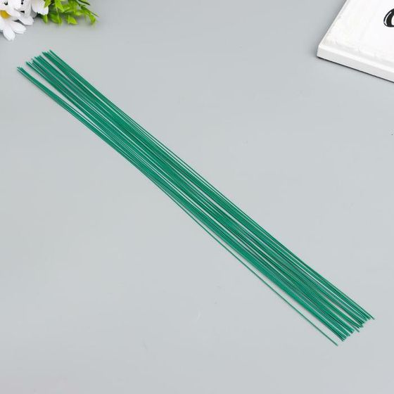 Проволока для творчества &quot;Blumentag&quot; 0.55 мм, 30 шт, 40 см, в пластиковой оплётке зеленый