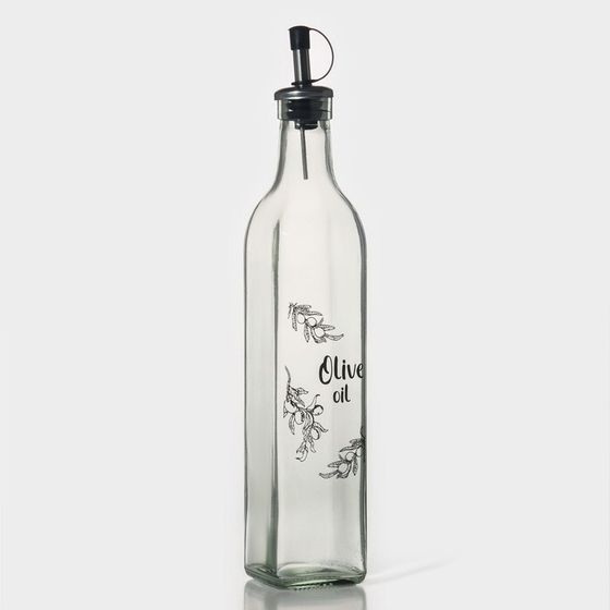 Бутылка стеклянная для соусов и масла Доляна «Классика», 500 мл, 6×29 см