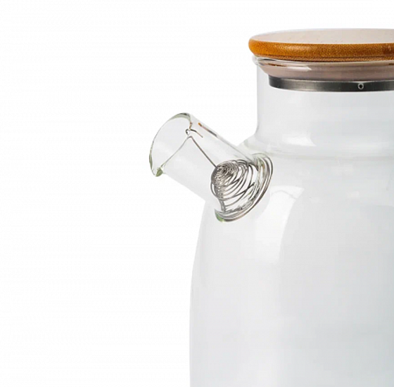 Чайник заварочный PURE 1800мл с бамбуковой крышкой