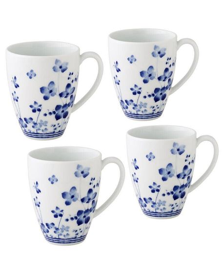 Bloomington Road 4.75&quot; Set of 4 Mugs, Service for 4