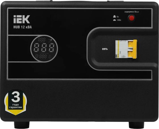 Стабилизатор напряжения IEK Hub 1200ВА 10560Вт черный