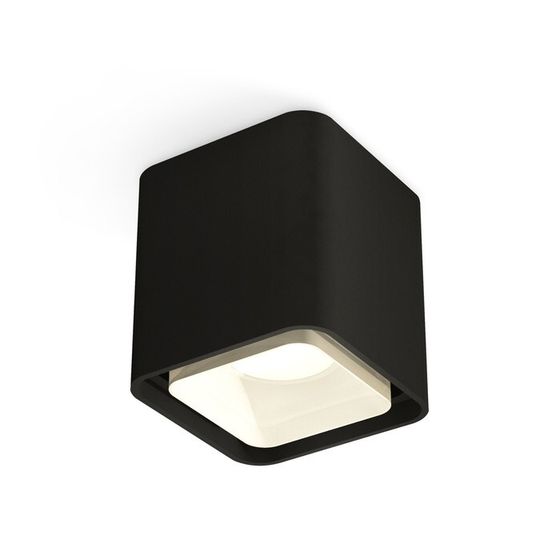 Светильник накладной с акрилом Ambrella light, XS7841021, MR16 GU5.3, GU10 LED 10 Вт, цвет чёрный песок, белый матовый