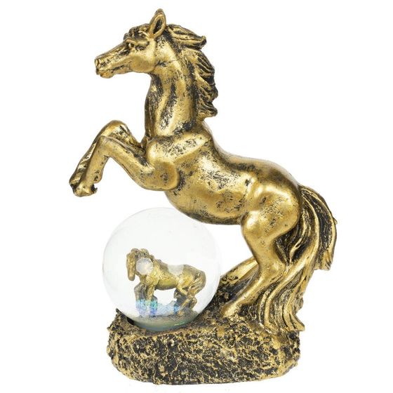 Фигурка декор в стекл шаре &quot;Лошадь&quot;, L10 W5 H14 см, 2в.