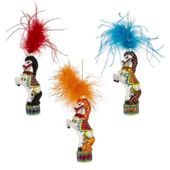 Украшение новогоднее &quot;Лошадка&quot;, L5 W3 H15 см, 3в.