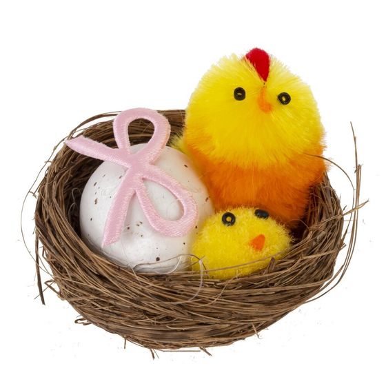 Набор из 2-х изделий декоративных &quot;Гнездо пасхальное&quot;, L11 W6 H6 см