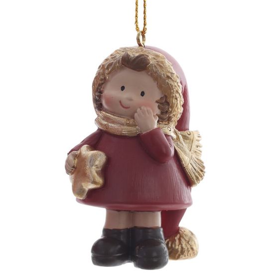Фигурка декоративная подвесная "Девочка", L4 W3,5 H6,5 см, 3в.