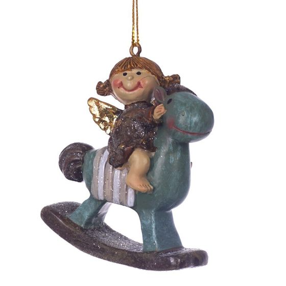 Фигурка декоративная подвесная &quot;Ангел/ Дед Мороз&quot;, L5,5 W2 H6 см, 4в.