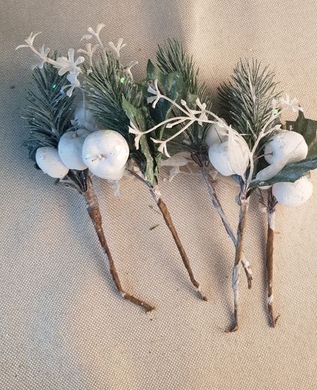 !09 Набор из 5-ти изделий - Декор новогодний с яблочками 12 см.