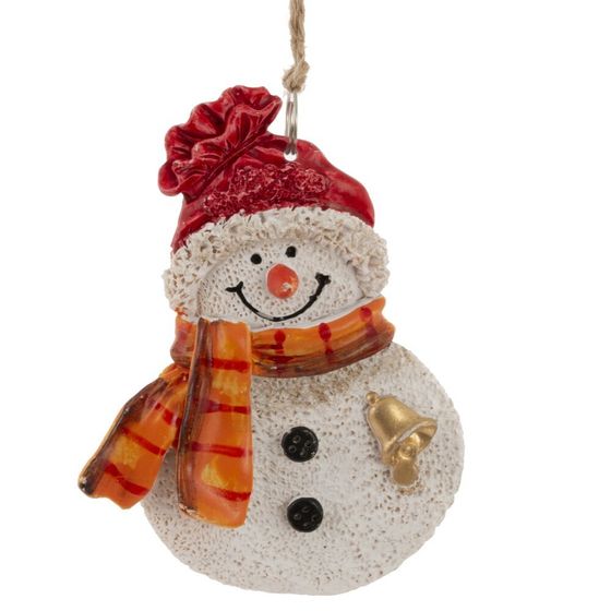 Изделие декоративное подвесное "Снеговик", L6,5 W1,5 H8,5 см, 4в.